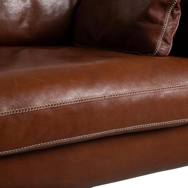 Valentino Three-Seater Sofa and Chair with Ottoman in Leather from Machalke, Set of 3 For Sale - Image 9 of 18