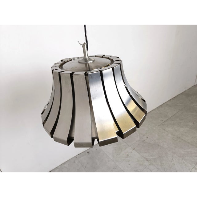 Mid-Century Steel Suspension Lamp by E. Martinelli for Martinelli Luce, 1960 For Sale - Image 9 of 10
