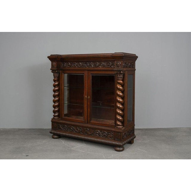 Historicist Oak Display Cabinet, Late 19th Century For Sale - Image 4 of 18