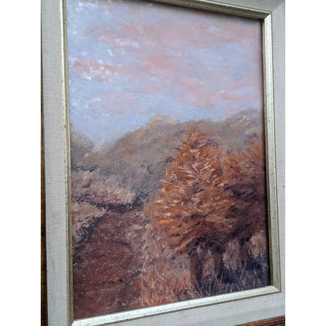 Early 21st Century Original Autumn "Changing of the Leaves" Fauvist Landscape Pastel Drawing Framed For Sale - Image 5 of 9