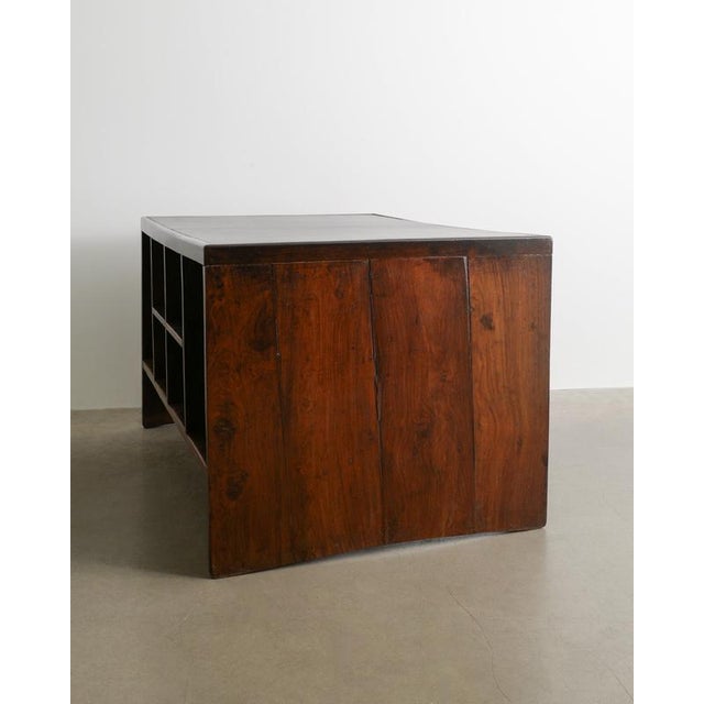 Brown French Mid-Century Wooden Pigeon Hole Desk by Pierre Jeanneret, 1950s For Sale - Image 8 of 11