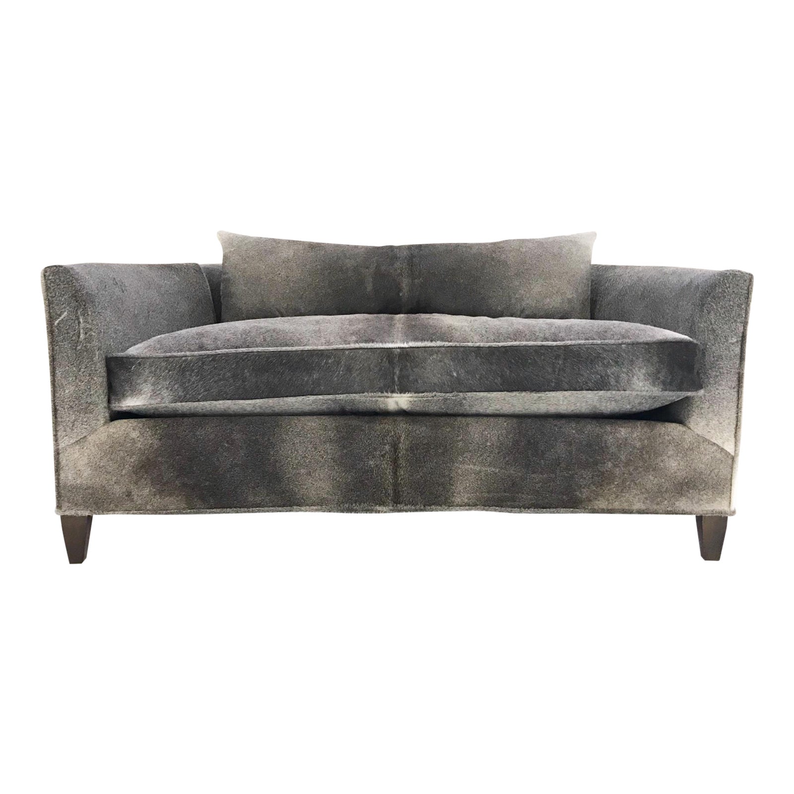 Modern Loveseat Sofa Restored And Reupholstered In Brazilian Cowhide Chairish