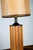 1960s 1960s Mid Century Modern Lamp Set Table Light Lighting Gruvwood Walnut Cane Shade Pair For Sale - Image 5 of 11