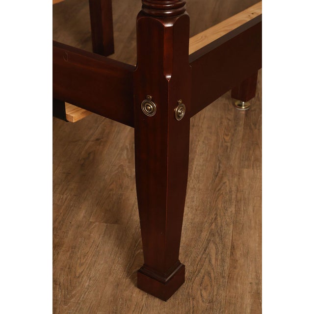 Traditional Craftique Mebane Rice Traditional Mahogany King Four Poster Bed For Sale - Image 3 of 18