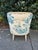 19th Century French Bergere Chair in Blue and White English Toile For Sale - Image 10 of 10