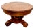 1970s Oval Coffee Table Tiger Oak, Center Drawer, Shelf, Empire Style, Made by Heirloom Enterprises Inc. For Sale - Image 5 of 12