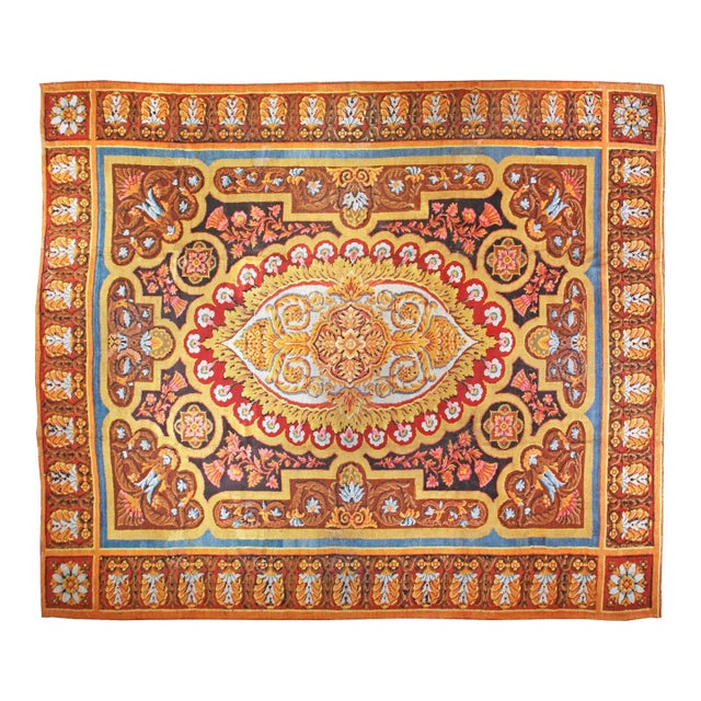 Vibrant 1920s English Axminster Rug For Sale