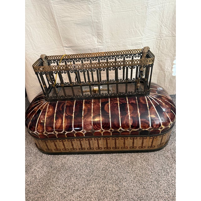 Transitional Late 20th Century Maitland-Smith Handcrafted Shell Billiard Chandelier For Sale - Image 3 of 6