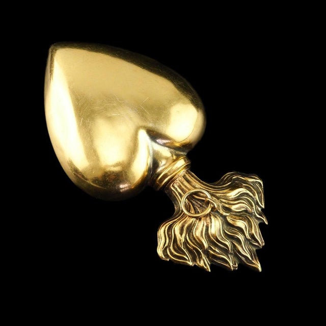 Antique Silver Gilt Heart Perfume Bottle, 1800s For Sale - Image 15 of 18