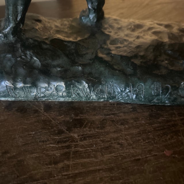 Bronze 1940s Bronze Sculpture of a Panther by r.h. Rockwell For Sale - Image 8 of 12