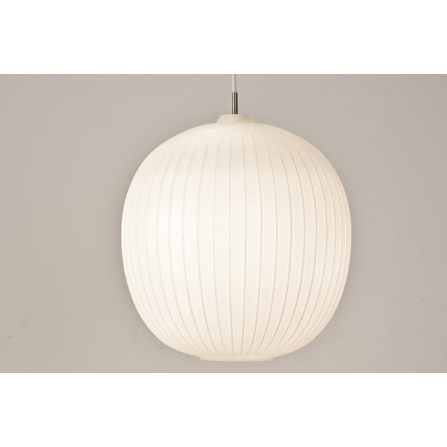White Bologna Pendant Light by Aloys Ferdinand Gangkofner for Peill & Putzler, Germany, 1954 For Sale - Image 8 of 8