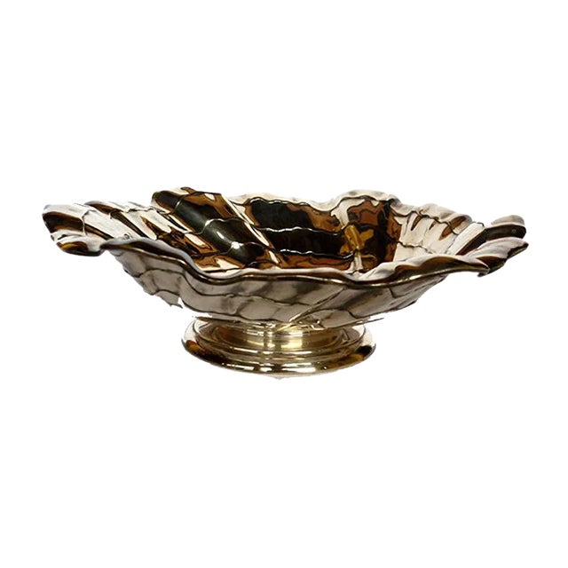 Mid-Century Modern Silver Metal Bowl by Arthur Krupp, 1950s For Sale