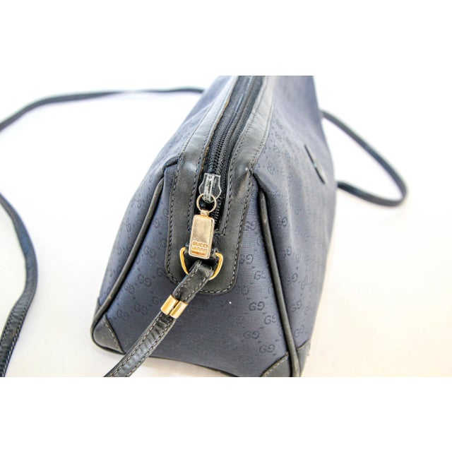 Textile GUCCI Monogram Navy Handbag For Sale - Image 7 of 11