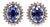 Diamond Sapphire Earrings 14k Gold 3.24 TCW Certified For Sale