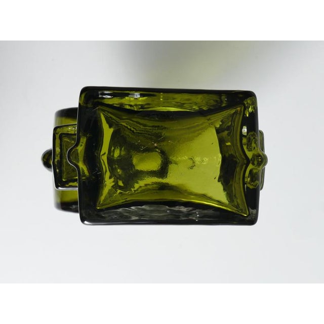 Vintage Green Glass Vase by Helena Tynell, 1968 For Sale - Image 18 of 18