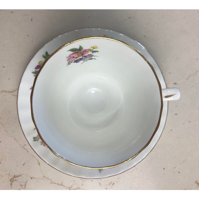 Mid 20th Century Duchess Fine Bone China Tea Cup and Saucer Set For Sale - Image 9 of 14