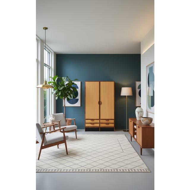 Vintage Danish Wardrobe in Teak and Oregon Pine by Gunni Omann for Omann Jun, 1960s For Sale - Image 10 of 18