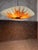 Glass Ceiling Lamp with Orange Radiating Decor from Napako, 1970s For Sale - Image 7 of 10