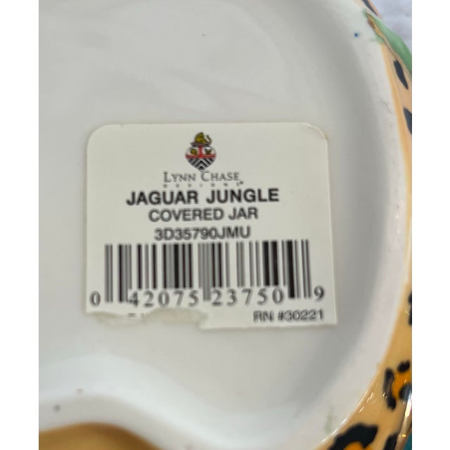 Lynn Chase Jaguar Jungle Covered Jar For Sale - Image 4 of 12
