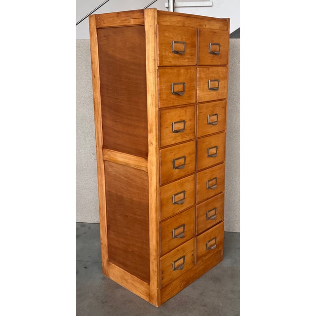 1930s Large Bank of French Art Deco Filing Drawers, Circa 1930s For Sale - Image 5 of 11