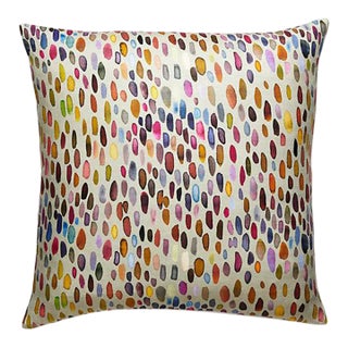 The House of Scalamandré Jamboree Pillow, Magenta / Multi For Sale