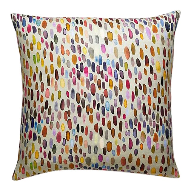 The House of Scalamandré Jamboree Pillow, Magenta / Multi For Sale