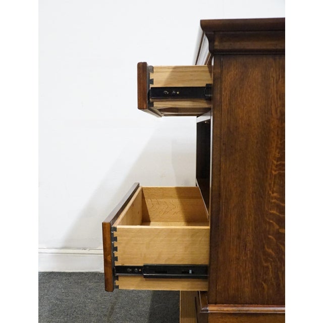 Wood Aspenhome White Oak Contemporary Modern Spanish Revival 28" Two Drawer Nightstand 149-450 For Sale - Image 7 of 13