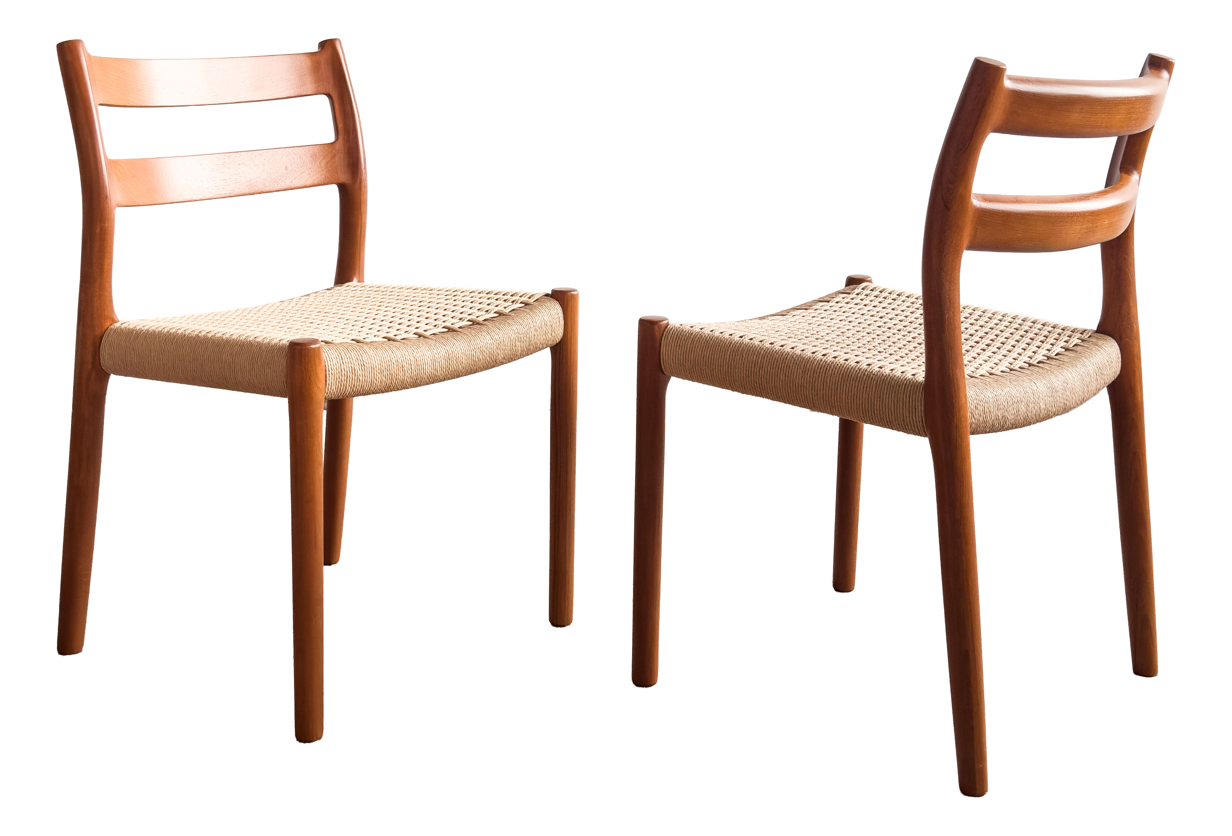 Vintage Model 84 Teak Dining Chairs by Niels O. Møller for J.L.