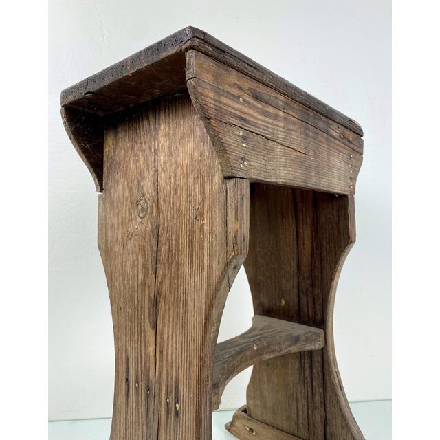 Dutch Pine Farmhouse Stool, 1950 For Sale - Image 6 of 16