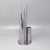 1970s Astonishing Space Age Vase with 4 asymmetrical tubes of different heights in stainless steel. Made In Italy. This...