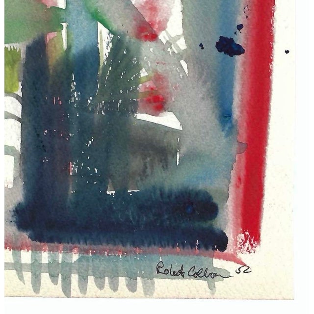 MCM painting on paper by artist Robert Colborne (1931-2002). Signed and dated lower right. Colborne worked in...