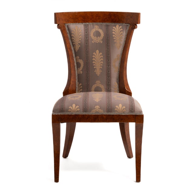 John Widdicomb Klismos Saber Leg Side Chair Jw-1773 Burl Regency Neoclassical 1960s For Sale - Image 10 of 18