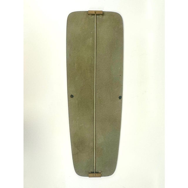 Art Deco German Wall Mirror with Brass Decoration, 1940s, in Good conditions. Designed 1920 to 1949