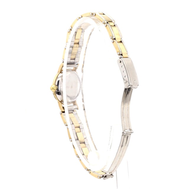 Vintage Rolex Precision 2-Tone Manual Wind Flex Stretch Bracelet Ladies Watch For Sale - Image 9 of 12