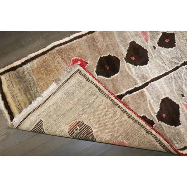 Whimsical Vintage Persian Small Gabbeh Rug - 2'8" x 3'9" For Sale - Image 4 of 7