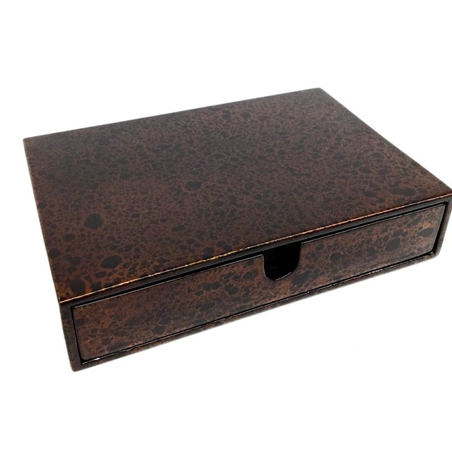 Wood Vintage Lacquer Desk Top Stationery Accessory For Sale - Image 7 of 12