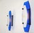 Mid-Century Modern Blue and White Acrylic Glass Wall Lamps, Italy, 1970s, Set of 2 For Sale - Image 14 of 18