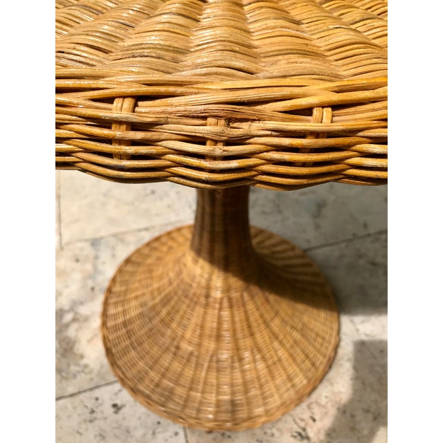 Vintage Wicker Rattan Dining Table Chairish