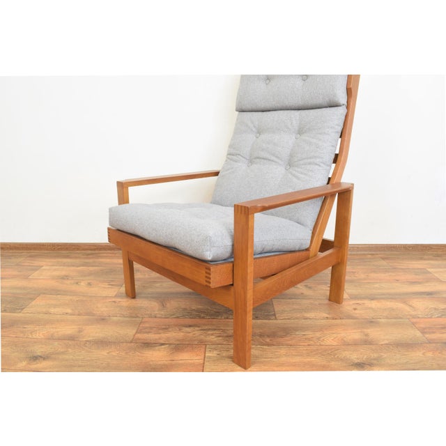 Mid-Century Danish Oak Armchair by Leif Alring for Madsen & Schubell, 1960s For Sale - Image 14 of 15
