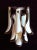ORIGINAL MURANO GLASS PRODUCTS Italian Murano sconces/wall lights. The sconces has 6 caramel and lattimo glass petals (for...