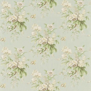 Sanderson Tournier Fabric in Silver/ Eggshell - a Sample For Sale