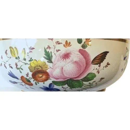 Burnt Orange Antique Floral Porcelain Sorbetière For Sale - Image 8 of 9