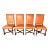 French Renaissance Revival Leather Dining Side Chairs - Set of 4 For Sale