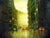 Milan Street (large version) by Christopher Clark | Oil and acrylic on wood panel city street scene For Sale