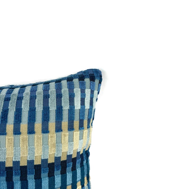 From Lee Jofa is PICKET in the color Night Sky pillow cover. This pillow features a repeating geometric pattern of...