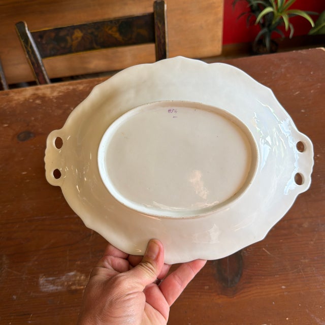Pair of Antique Job Ridgway Cauldon Place Double-Handled Trays, Pattern B1154, Circa 1808-1814 For Sale - Image 9 of 12