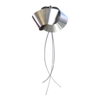 Hand Made Knot Metal Shade Floor Lamp For Sale