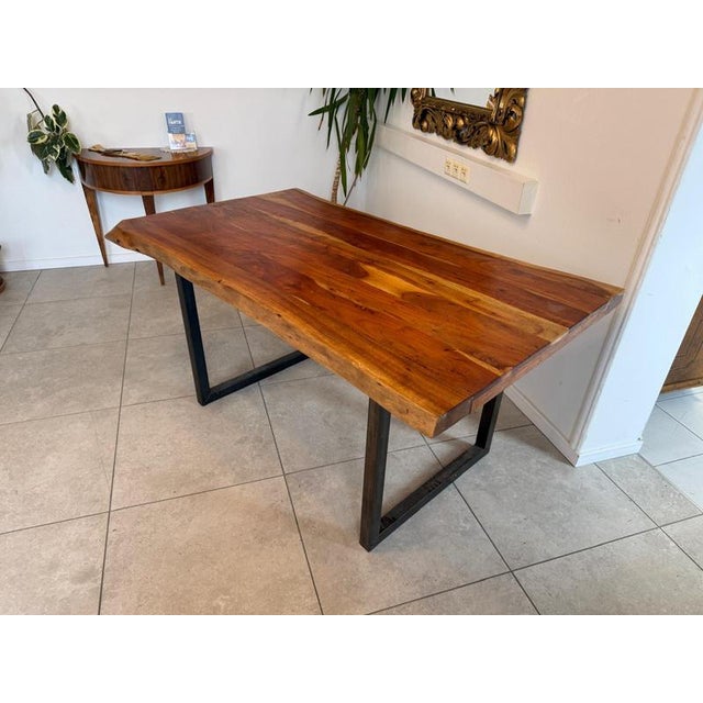 Contemporary Vintage Dining Table in Spruce For Sale - Image 3 of 9