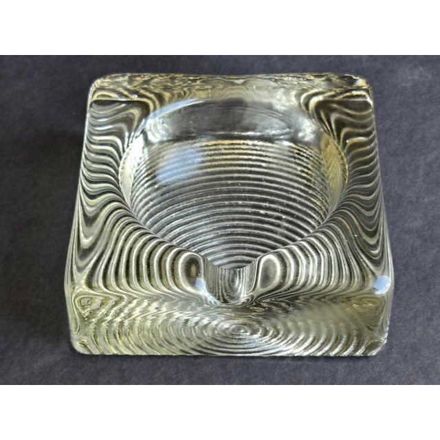 Mid 20th Century Brutalist Glass Ashtray With Metropolitan Detail For Sale - Image 10 of 13