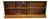 Long Open Front Golden Walnut Bookcase, 1920s For Sale